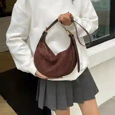 ORANGE BEAN Retro Matte Dumpling Bag