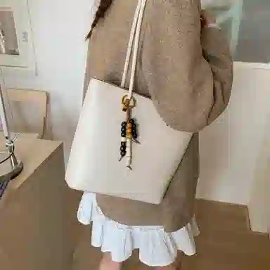 ORANGE BEAN PU Tote