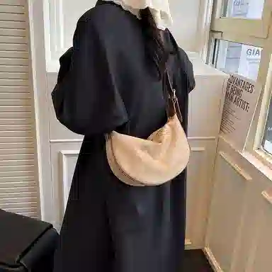 ORANGE BEAN Retro Matte Dumpling Bag