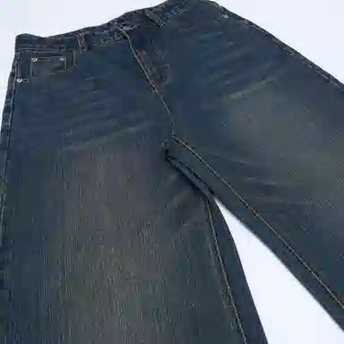 Xiaci Basic Retro Paris Wide Leg Cleanfit Jeans