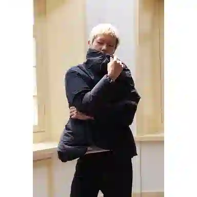 下层基础 极简短款纯色立领棉服 男女同款