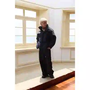 下层基础 极简短款纯色立领棉服 男女同款