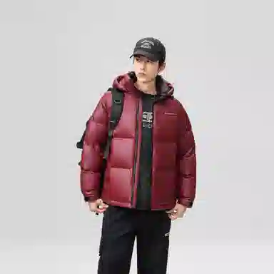 鸭鸭 时尚机能风工装宽松保暖百搭御寒防风连帽羽绒服 男女同款