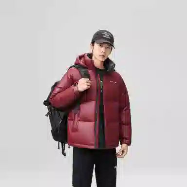 鸭鸭 时尚机能风工装宽松保暖百搭御寒防风连帽羽绒服 男女同款