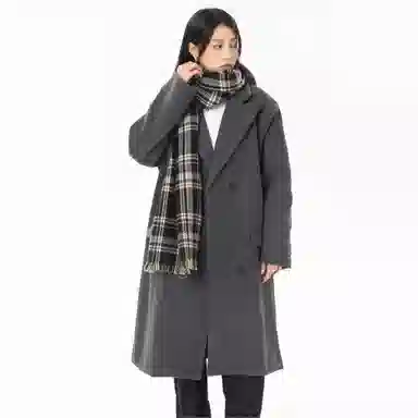 SANTASTIC Classic Double-Breasted Wool Coat