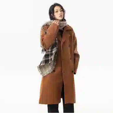 SANTASTIC Classic Double-Breasted Wool Coat