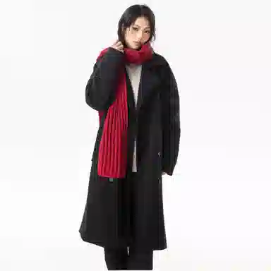 SANTASTIC Classic Double-Breasted Wool Coat