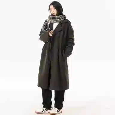 SANTASTIC Classic Double-Breasted Wool Coat