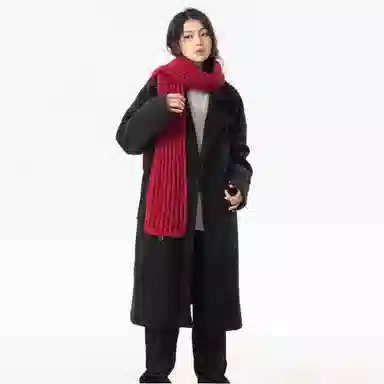 SANTASTIC Classic Double-Breasted Wool Coat