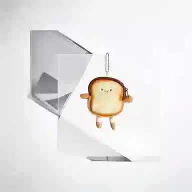 清脆小溪 吐司可爱创意切片面包趣味卡通公仔小巧包包挂饰简约时尚日常通勤百搭 毛绒 挂件 男女同款情侣款