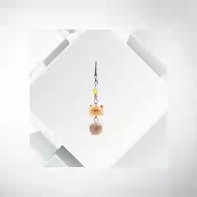 清脆小溪 可爱毛球小绒猫手机包包书包可爱创意卡通手机壳 树脂 挂件 男女同款情侣款