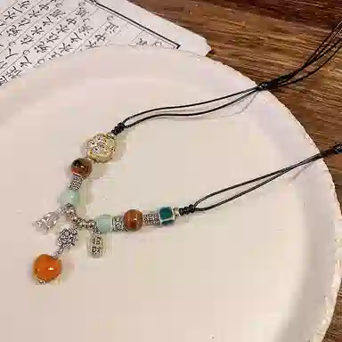 清脆小溪 醉梦新中式复古国风禅意转运精致高级感清新休闲小众设计国潮甜美日常通勤 树脂 挂件 女款