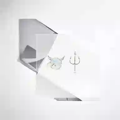 清脆小溪 小巧可爱小恶魔精致简约创意俏皮森系清新小众设计感不对称独特个性百搭 合金 耳钉 女款