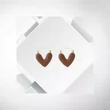 清脆小溪 法式复古精致爱心简约甜美气质小众设计高级感优雅大方小巧日常通勤百搭 合金 耳环 女款