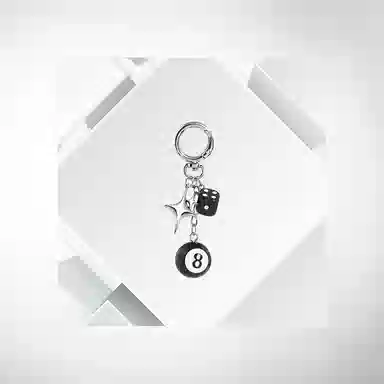 清脆小溪 星星骰子 创意趣味简约时尚潮流个性百搭 合金 挂件 男女同款情侣款