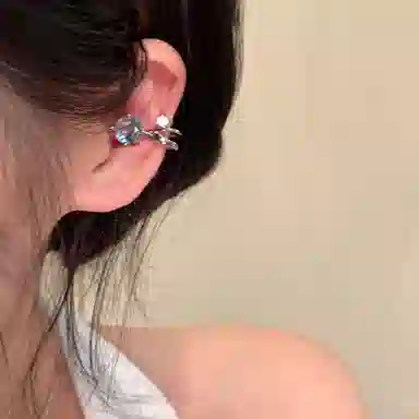 清脆小溪 小灯泡爆闪耳饰 法式浪漫精致小巧轻奢高级感小众独特日常百搭 合金 耳夹 男女同款情侣款
