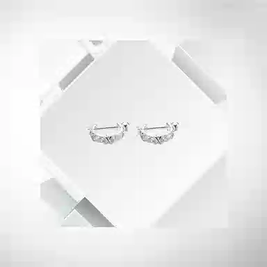 清脆小溪 晶屿秘境 时尚轻奢小众高级感创意设计精致简约潮流日常百搭 合金 耳环 男女同款情侣款