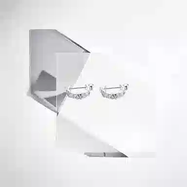 清脆小溪 晶屿秘境 时尚轻奢小众高级感创意设计精致简约潮流日常百搭 合金 耳环 男女同款情侣款