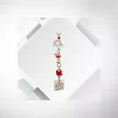 清脆小溪 苹果风铃时尚精致简约小众创意设计森系小清新文艺风饰品日常可爱百搭 树脂 挂件 男女同款情侣款