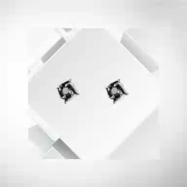 清脆小溪 风车磁吸创意个性潮流无耳洞简约小众高级感痞帅复古时尚炫酷百搭 合金 耳钉 男款