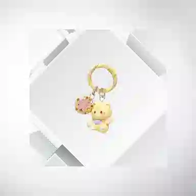 清脆小溪 可爱小猫 萌趣俏皮卡通独特创意小众设计简约个性钥匙扣学生书包少女包包配饰日常通勤 树脂 挂件 男女同款情侣款