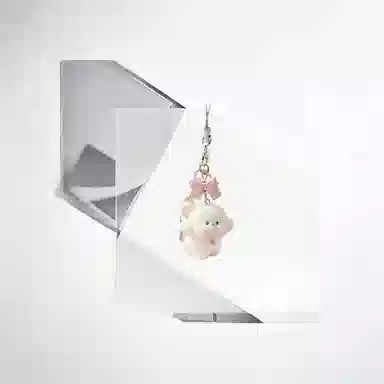 清脆小溪 萌萌可爱卡通小熊宝宝森系简约玩偶可爱手机链百搭 树脂 挂件 男女同款情侣款
