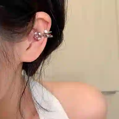 清脆小溪 小灯泡爆闪耳饰 法式浪漫精致小巧轻奢高级感小众独特日常百搭 合金 耳夹 男女同款情侣款