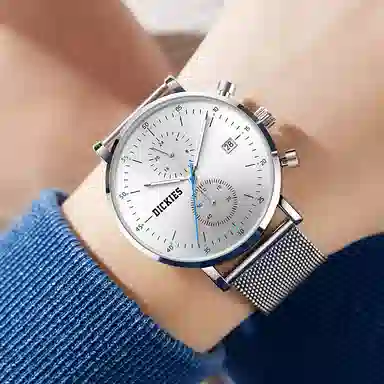 Dickies New School Series Quartz Watch 41mm White Dial