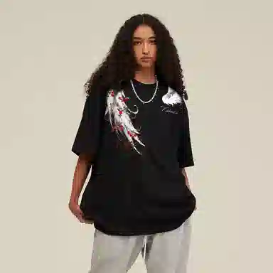 KIRHNE Rose Wings T-Shirt