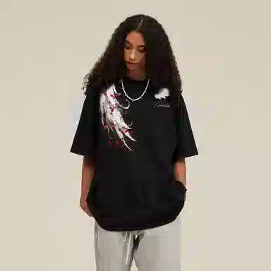 KIRHNE Rose Wings T-Shirt
