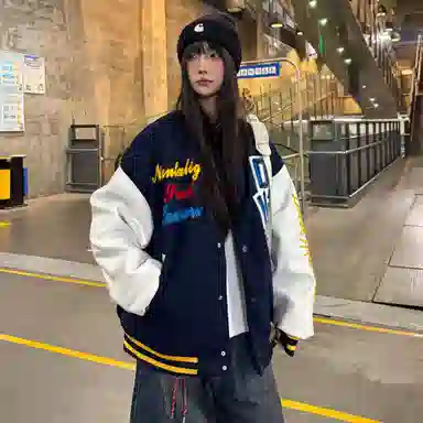 KIRHNE Vintage Baseball Jacket