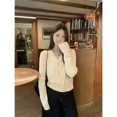 望莱仕 清新优雅百搭气质长袖针织衫 女款