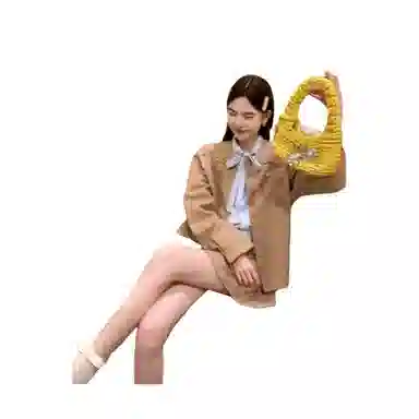 望莱仕 韩系千金风钉珠长袖夹克外套蝴蝶结衬衫上衣短裙三件套 裙装套装 女款