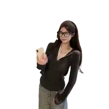 望莱仕 合身适中时尚长袖针织衫 女款