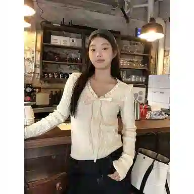 望莱仕 清新优雅百搭气质长袖针织衫 女款