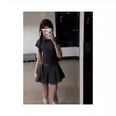 望莱仕 时尚潮流简约百搭短袖连衣裙 女款