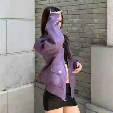 望莱仕 美式复古小众皮衣飞行员棒球通勤秋冬季百搭机车短款外套夹克 男女同款