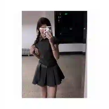 望莱仕 时尚潮流简约百搭短袖连衣裙 女款