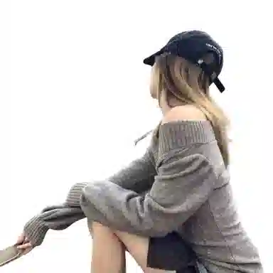 望莱仕 秋季纯欲长袖上衣设计感辣妹收腰针织衫 女款