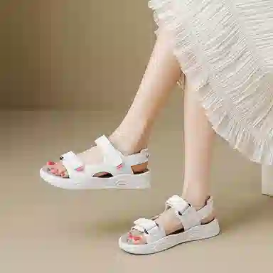 华耐 外穿舒适魔术贴百搭 沙滩凉鞋 女