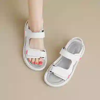 华耐 外穿舒适魔术贴百搭 沙滩凉鞋 女