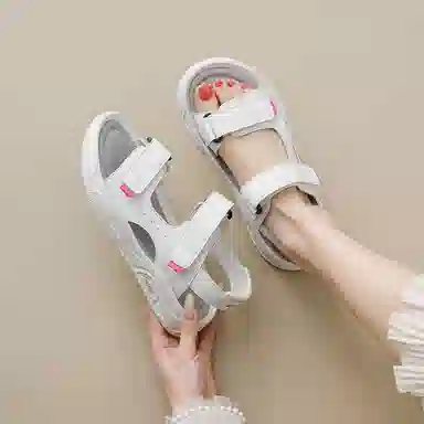 华耐 外穿舒适魔术贴百搭 沙滩凉鞋 女