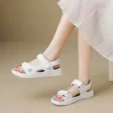 华耐 外穿舒适魔术贴百搭 沙滩凉鞋 女