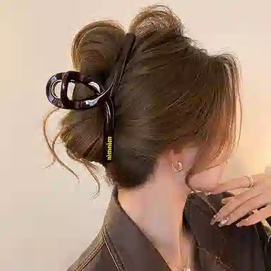 ZANC Gold Letter Hair Clip Large Acrylic