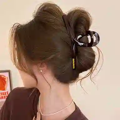 ZANC Gold Letter Hair Clip Large Acrylic