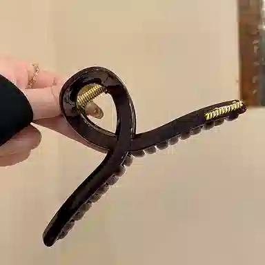 ZANC Gold Letter Hair Clip Large Acrylic