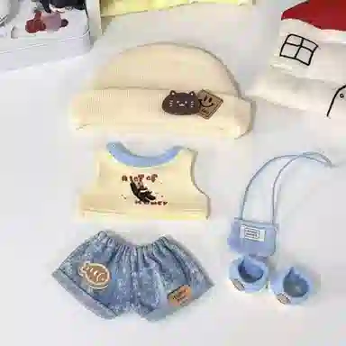 启启 春游套装 可爱呆萌 娃衣着替