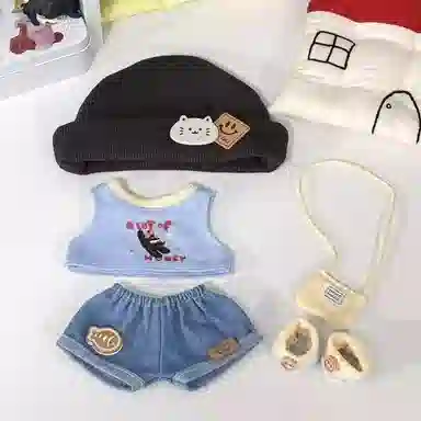 启启 春游套装 可爱呆萌 娃衣着替