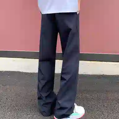 金贝勒 美式高街冰丝凉感花卉签名字体风基础款时尚百搭户外运动透气跑步日常通勤舒适宽松系带垂感无性别主义直筒休闲裤  男女同款