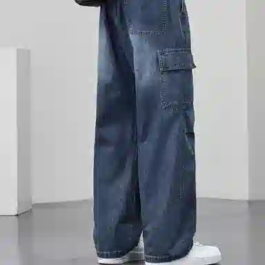 FUNST Vintage Washed Loose Fit Jeans